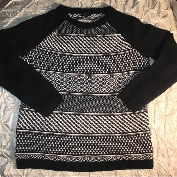 Talbots black and white patterned sweater - Picture 2 of 8